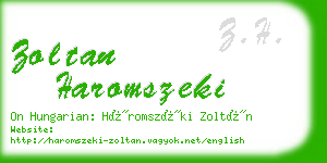 zoltan haromszeki business card